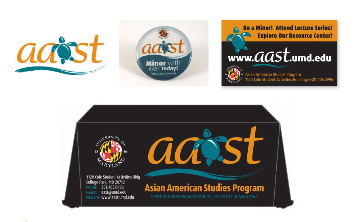 Logo design and collateral material for Asian American Studies Program