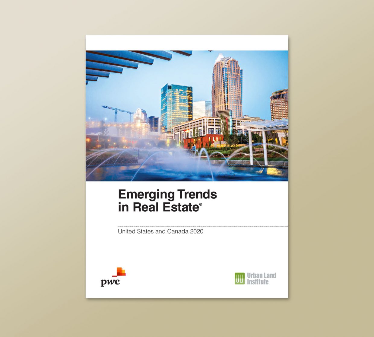 "Emerging Trends in Real Estate®" 2020, front cover of booklet